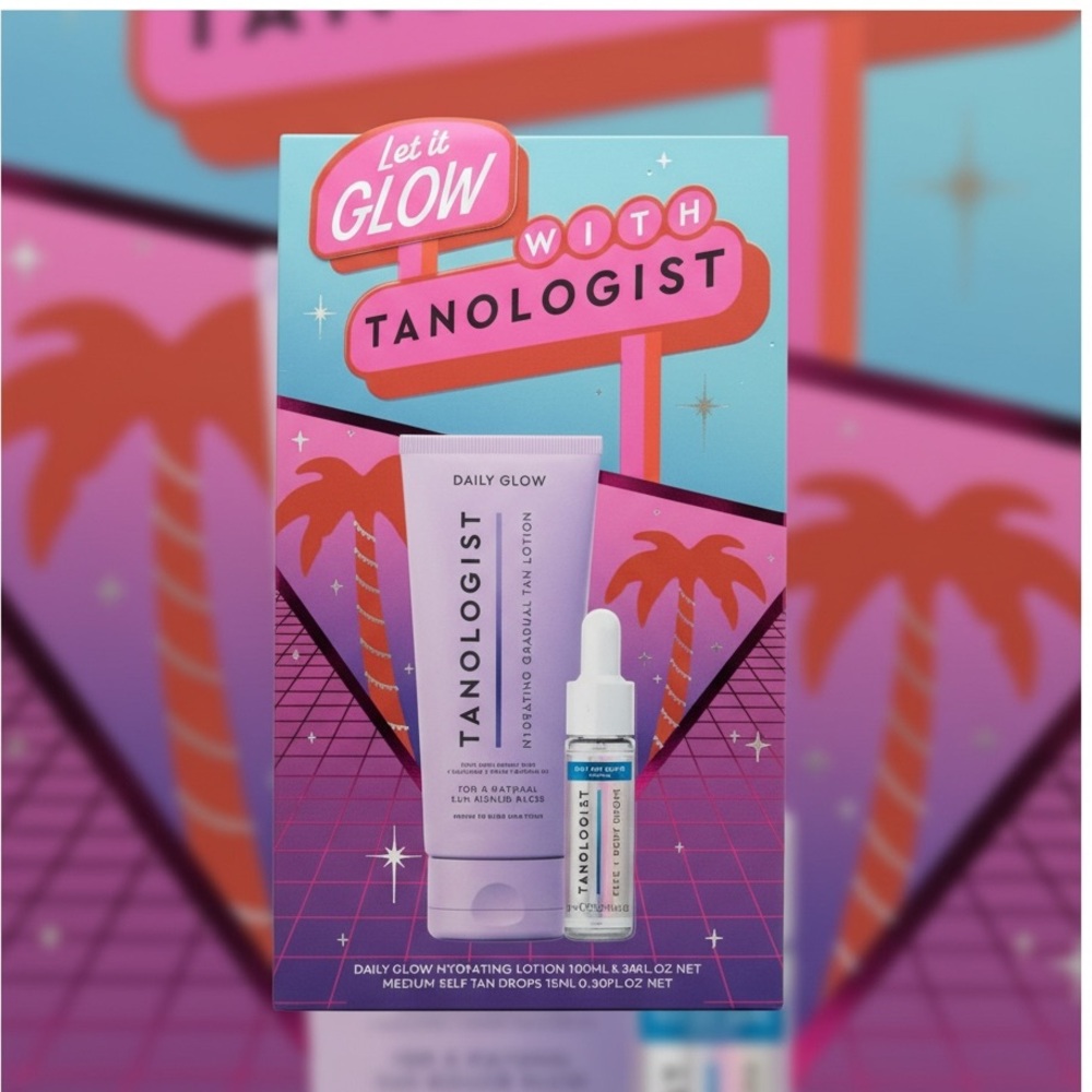 Tanologist Let It Glow Self Tan Set Daily Glow Lotion + Self Tan Drops NIB